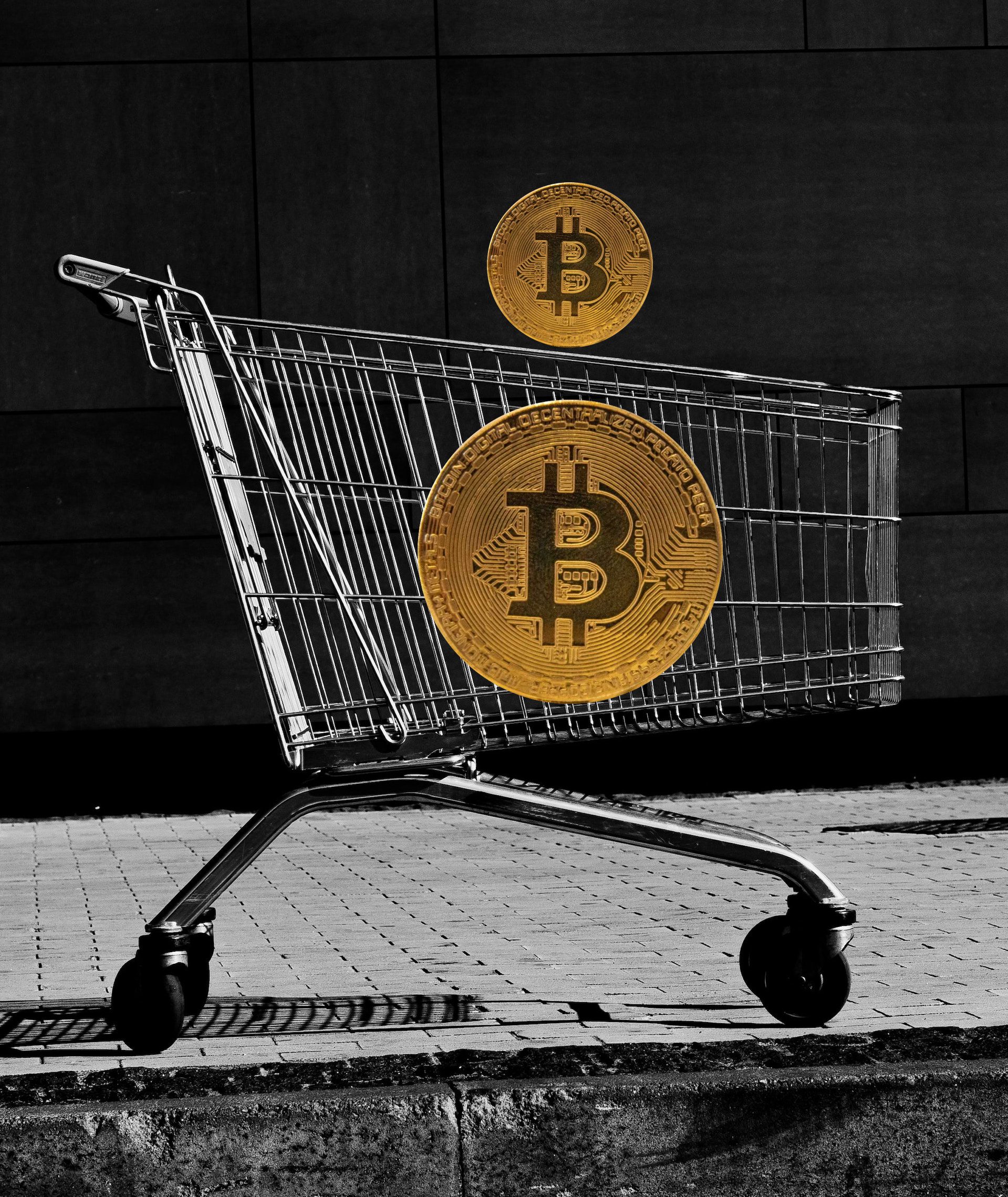 Bitcoin nel carrello della spesa